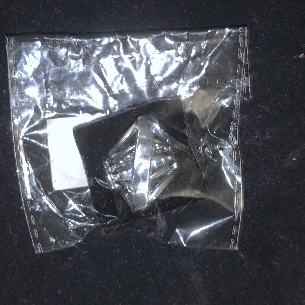 Encrypted Edge Silver Ring - Picture 3 of 4